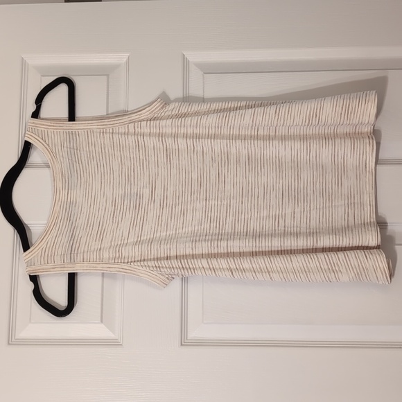 Luxe Warm Space Dye Stripe V-Neck Tank Top Small - Picture 6 of 6